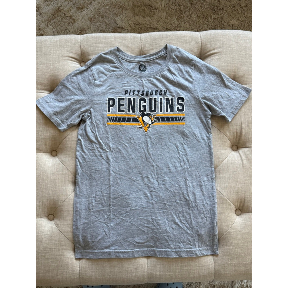Men’s NHL Gray Pittsburgh Penguins Short Sleeve Tee XL